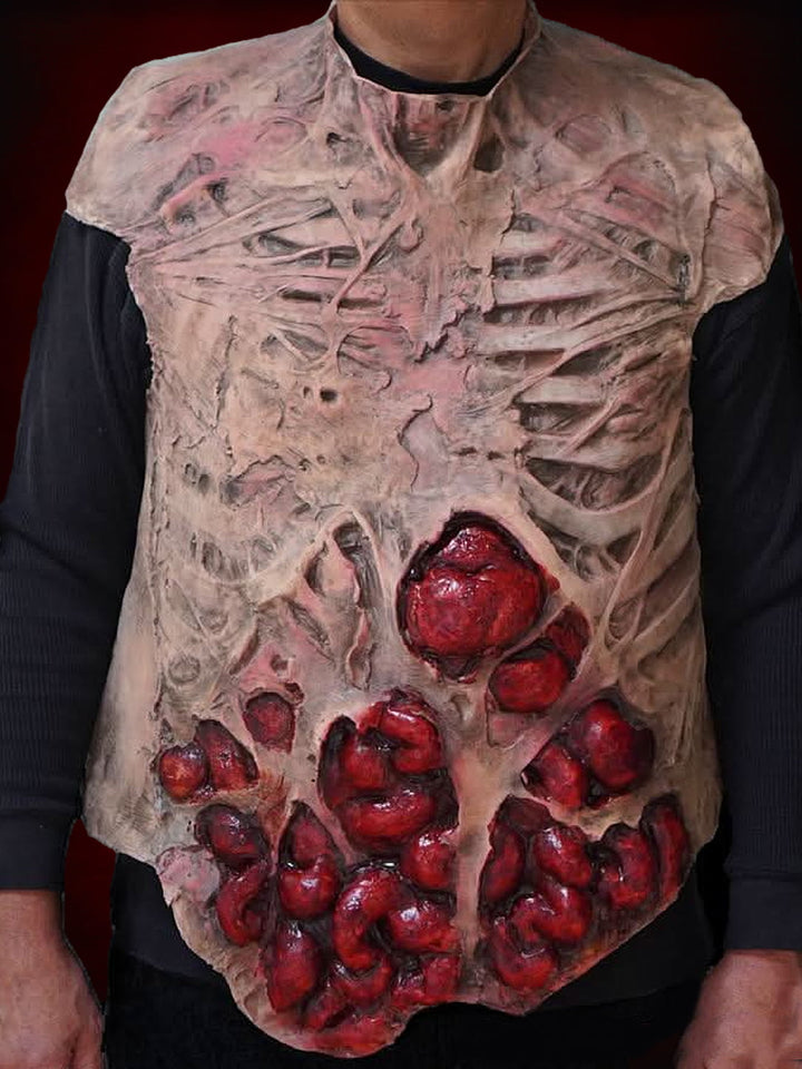 "Movie Quality Rotted Zombie Chest" Professional Halloween Costume Accessory