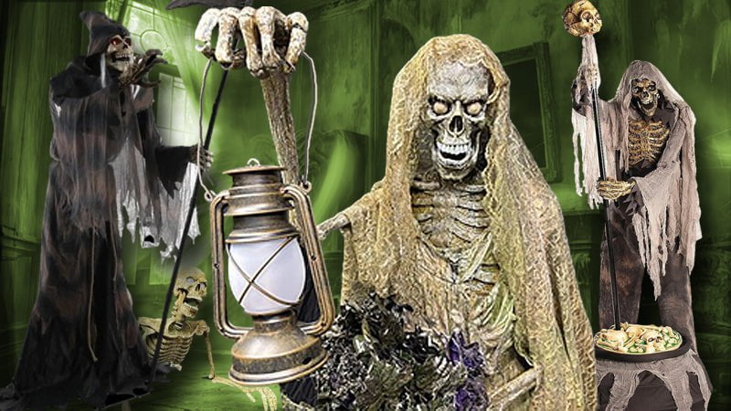 Scary skeleton Halloween Animatronics