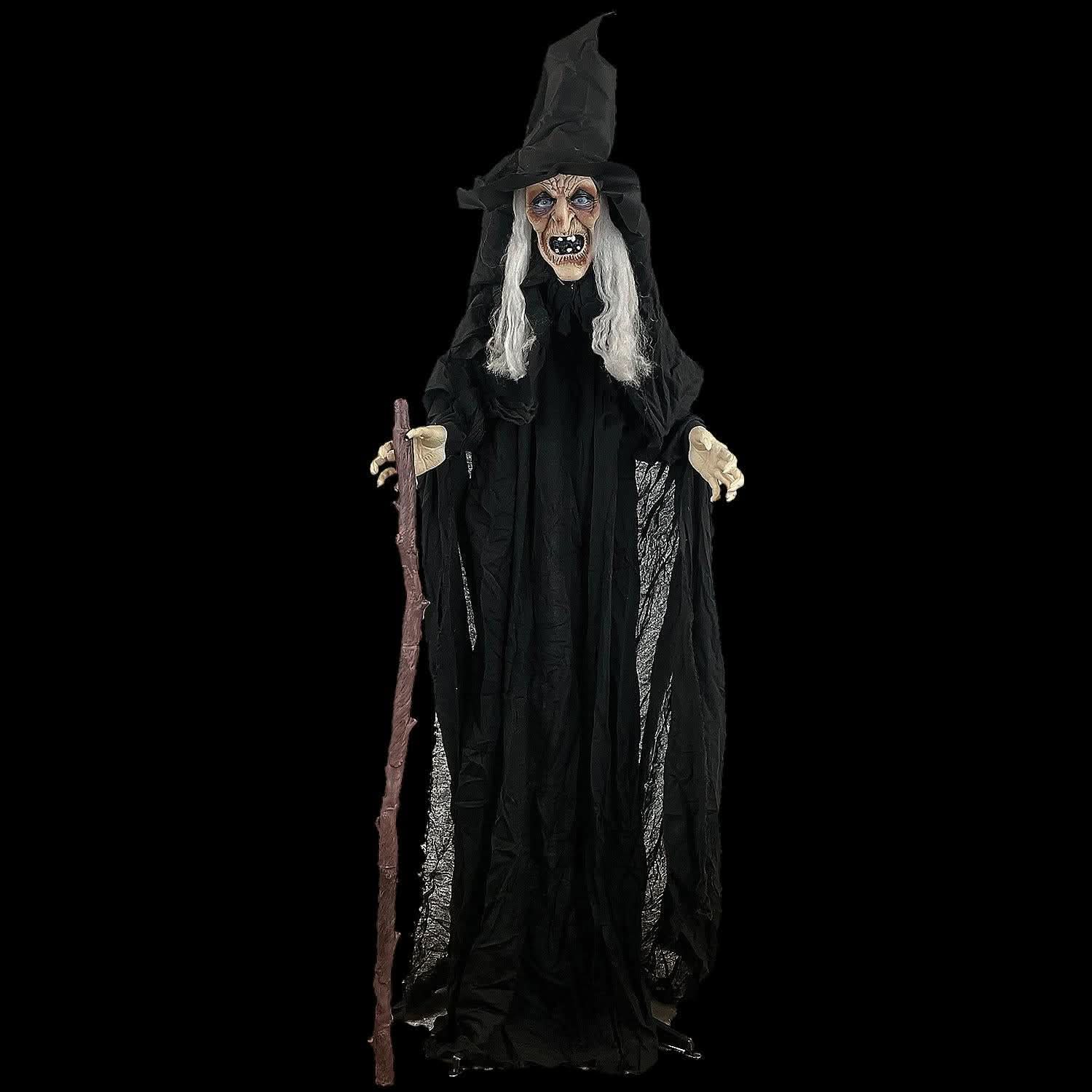 Animated Witch with Cane Halloween Prop – The Horror Dome