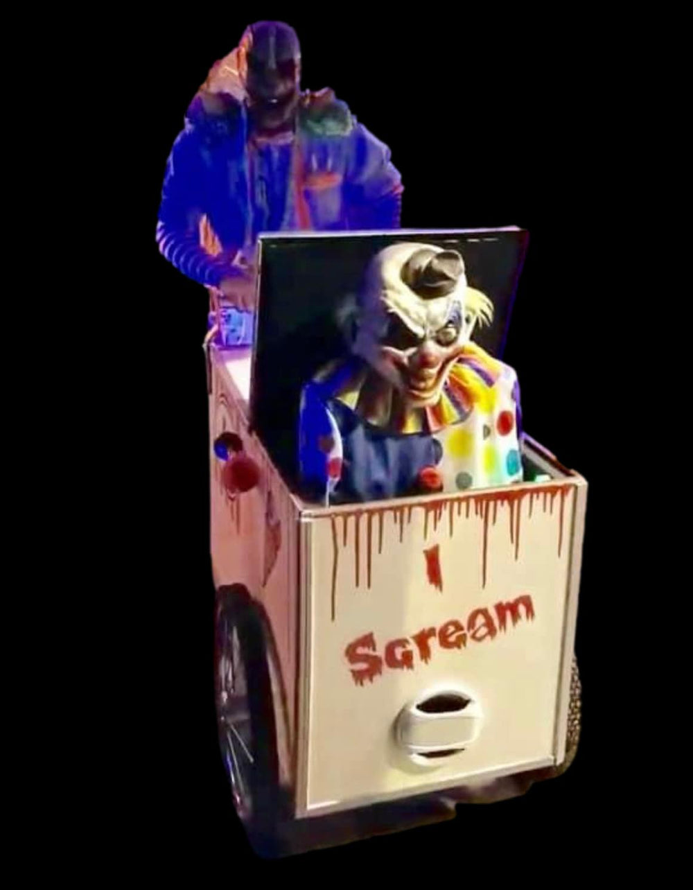 Clown Ice Cream Cart Fright Scare Animatronic