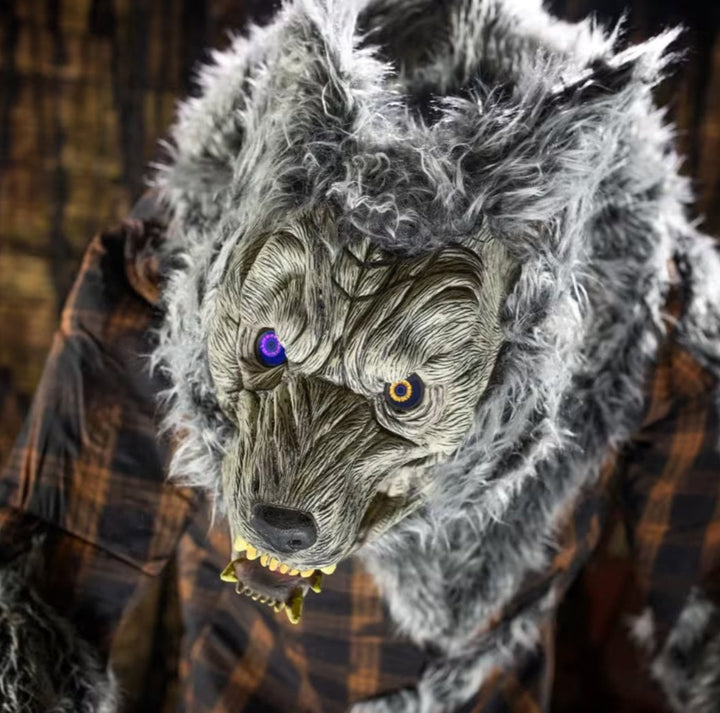 "7.5' Tall Hulking Werewolf" Halloween Animatronic Decoration