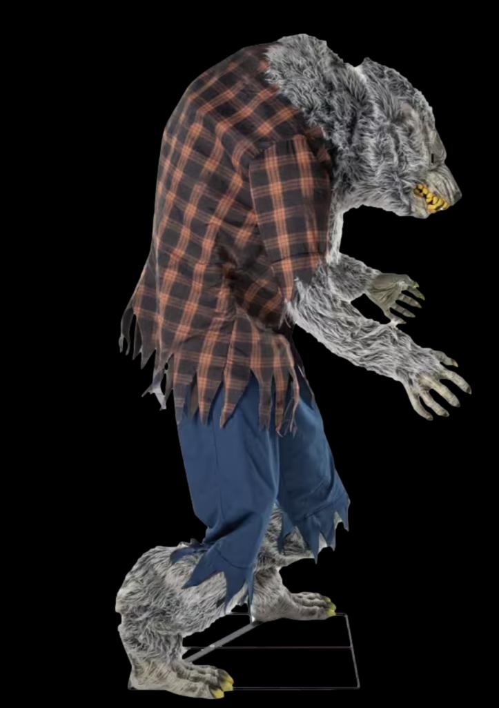 "7.5' Tall Hulking Werewolf" Halloween Animatronic Decoration