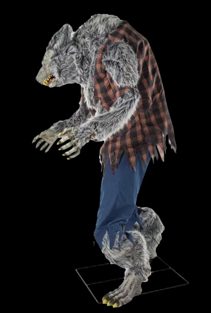 "7.5' Tall Hulking Werewolf" Halloween Animatronic Decoration