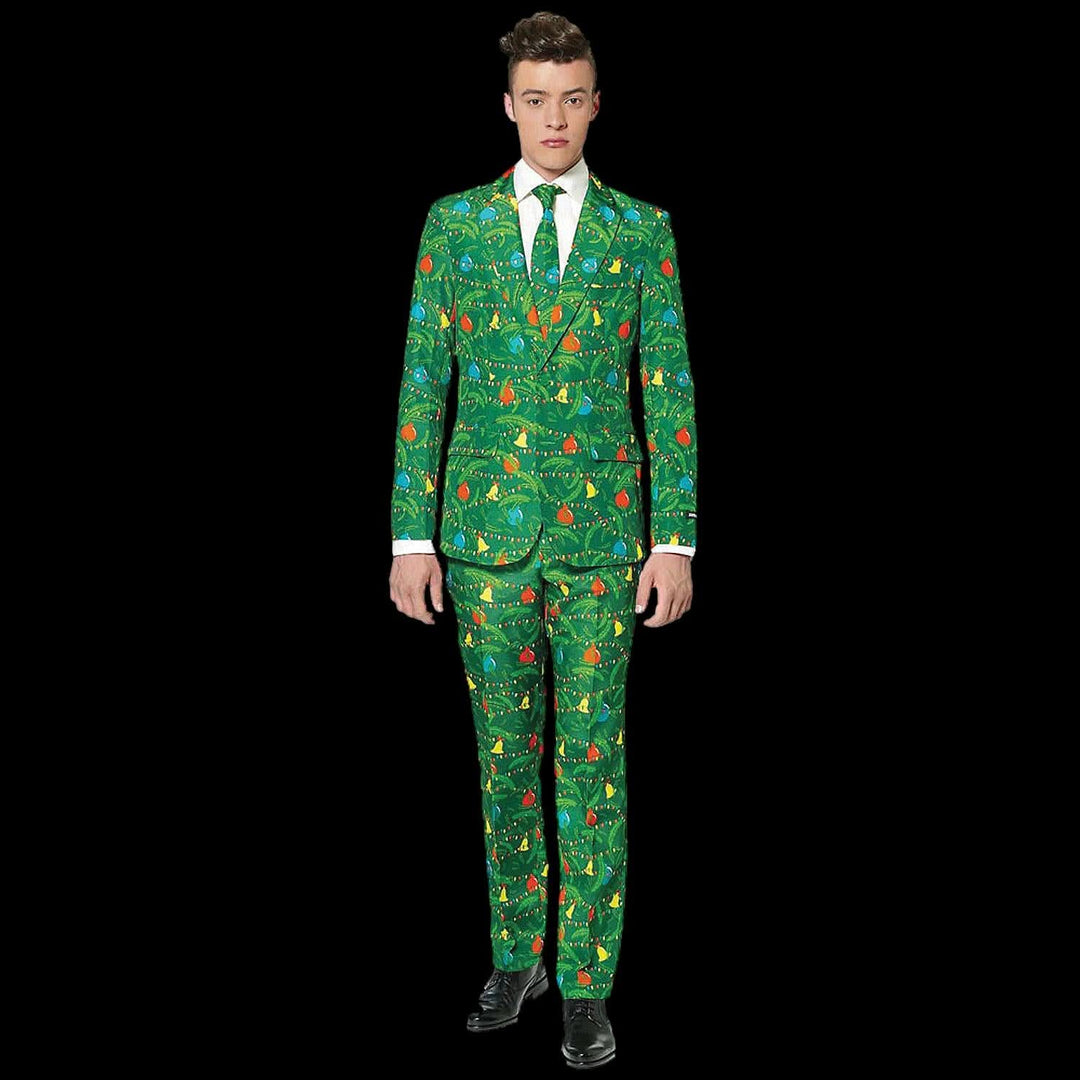 Men's Green Christmas Tree Suit | Pro-Quality Costume The Horror Dome Men's Green Christmas Tree Suit | Pro-Quality Costume The Horror Dome