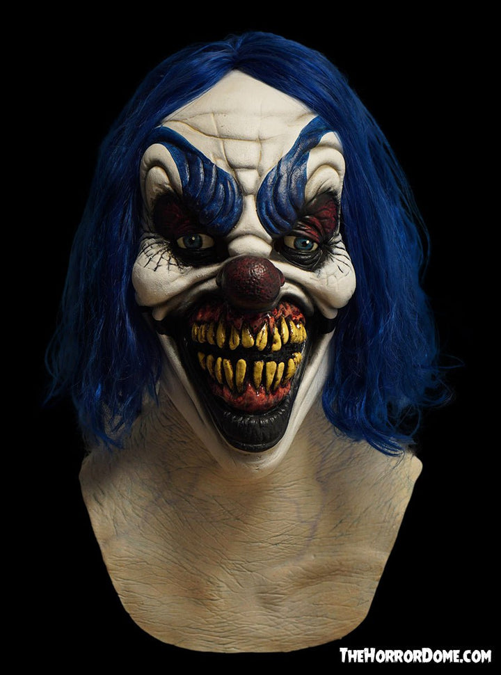 Shadow the Clown Halloween mask from HD Studios Pro Mask line. Hyper-realistic silicone clown disguise features chilling smile and hand-painted facial details. Advanced silicone materials provide comfortable fit. Perfect for completing creepy clown costume ideas and impersonating horror icons