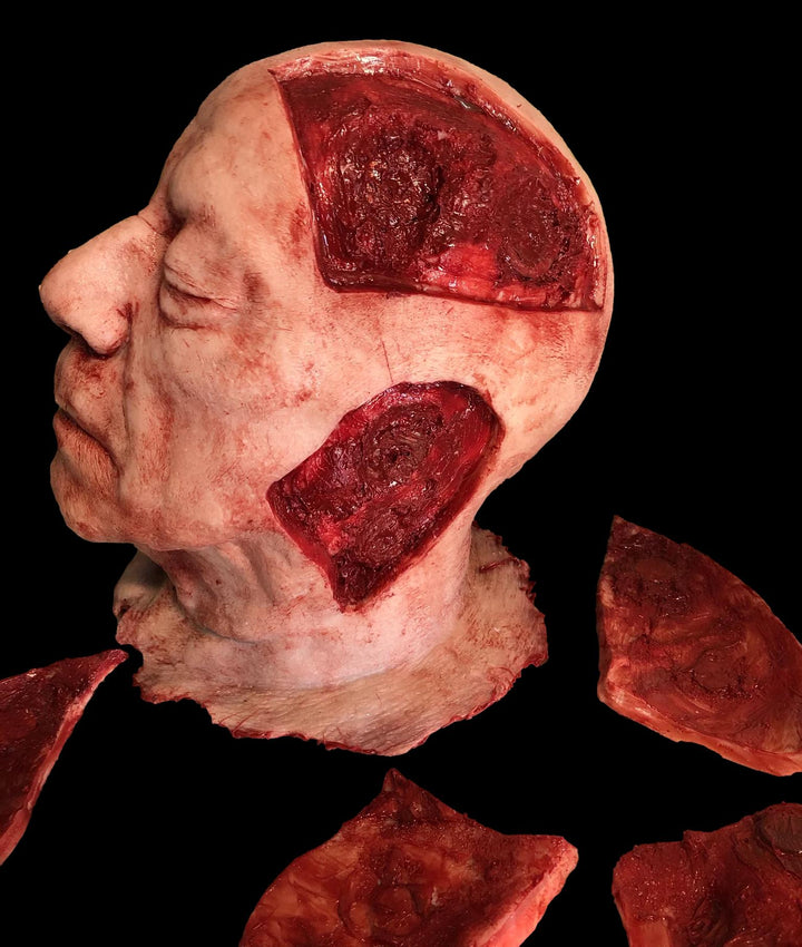 "Silicone Severed Head with Magnetics" Gory Halloween Prop