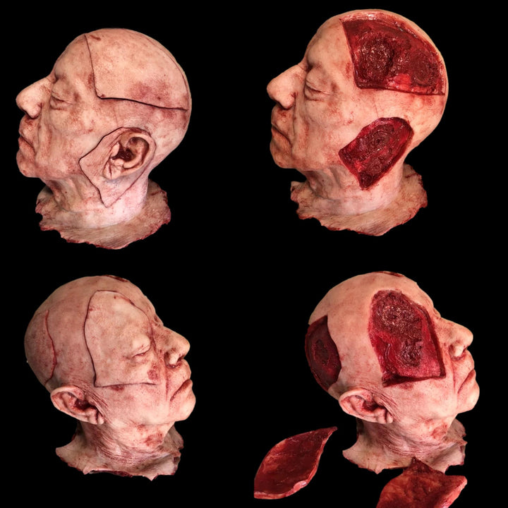 "Silicone Severed Head with Magnetics" Gory Halloween Prop