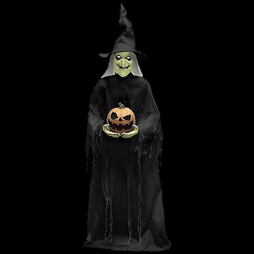 7' Animated Witch Halloween Prop