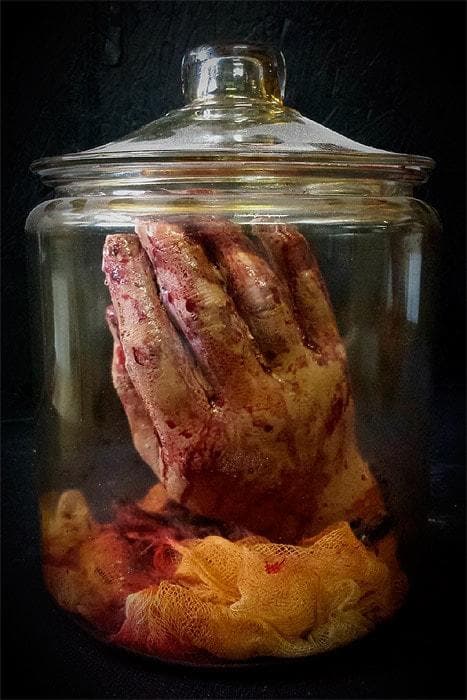 "Anatomy Gore Jar - Male Hand" Halloween Prop