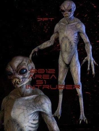 "Area 51 Intruder" Professional Alien Halloween Prop - 7 Foot Tall