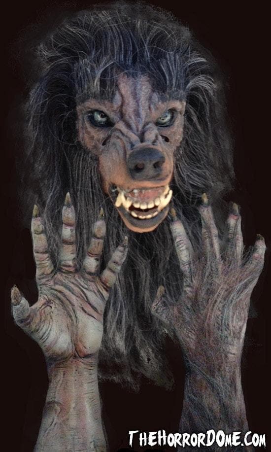 "Bad Moon Werewolf" HD Studios Pro Halloween Mask and Hands Set