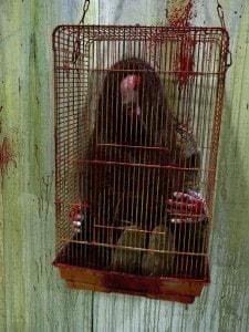 "Caged Victim with Cage" Bloody Hallowen Prop