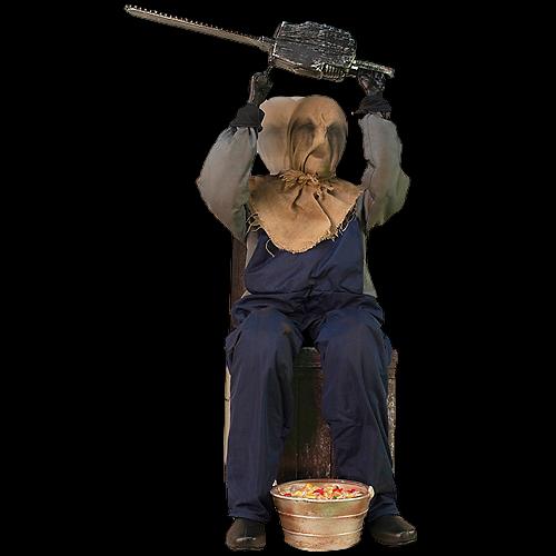 Chainsaw Greeter Animated Halloween Prop