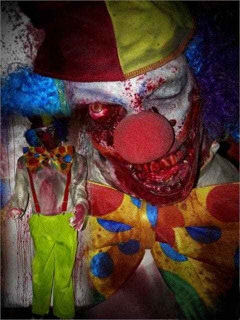 "Clown Zombie" Bloody Halloween Prop