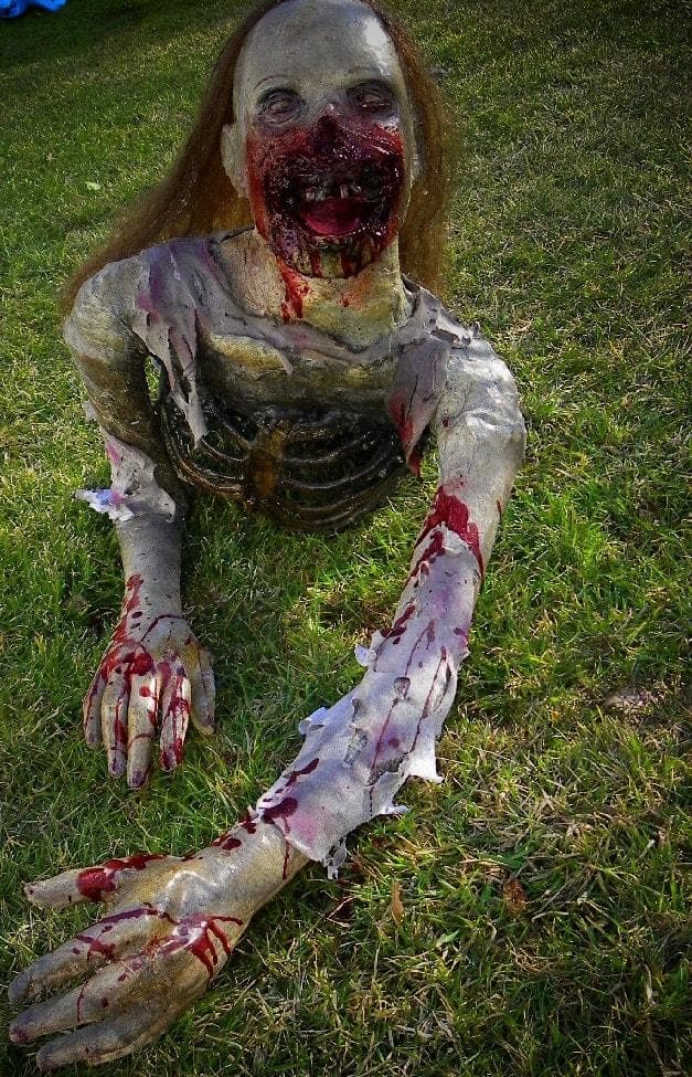 "Creepy Crawling Torso Zombie" Bloody Halloween Prop
