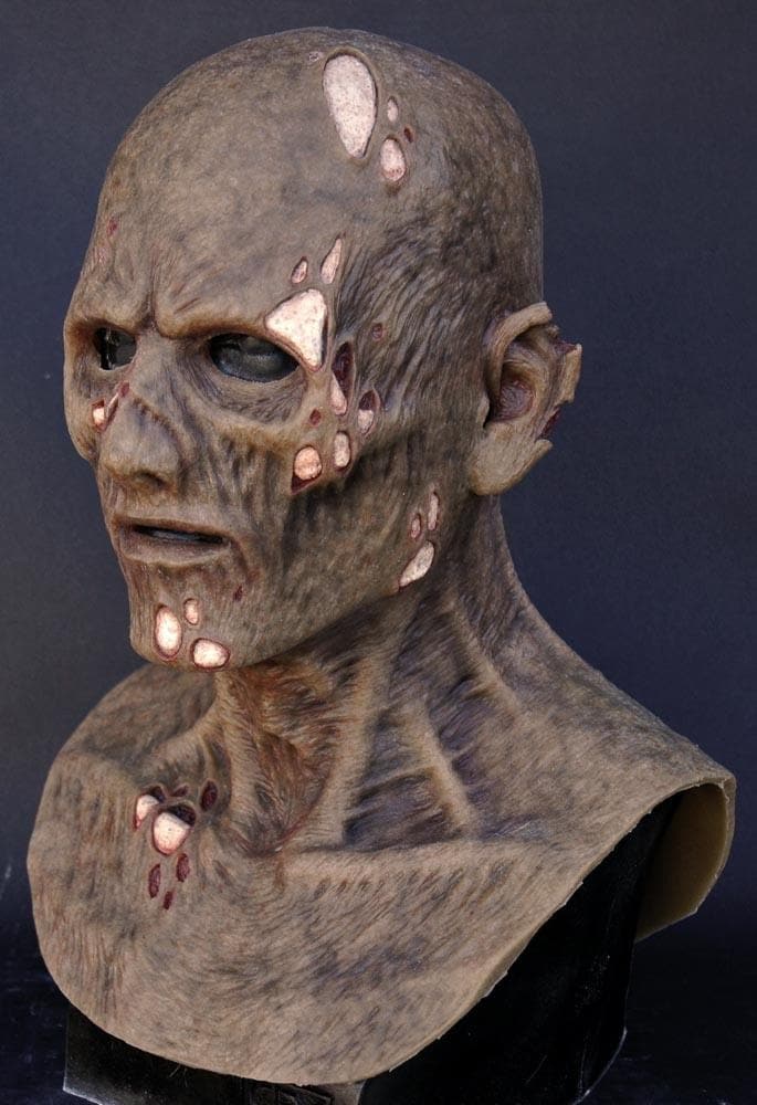 "Crusty Zombie - Tan" Silicone Halloween Mask