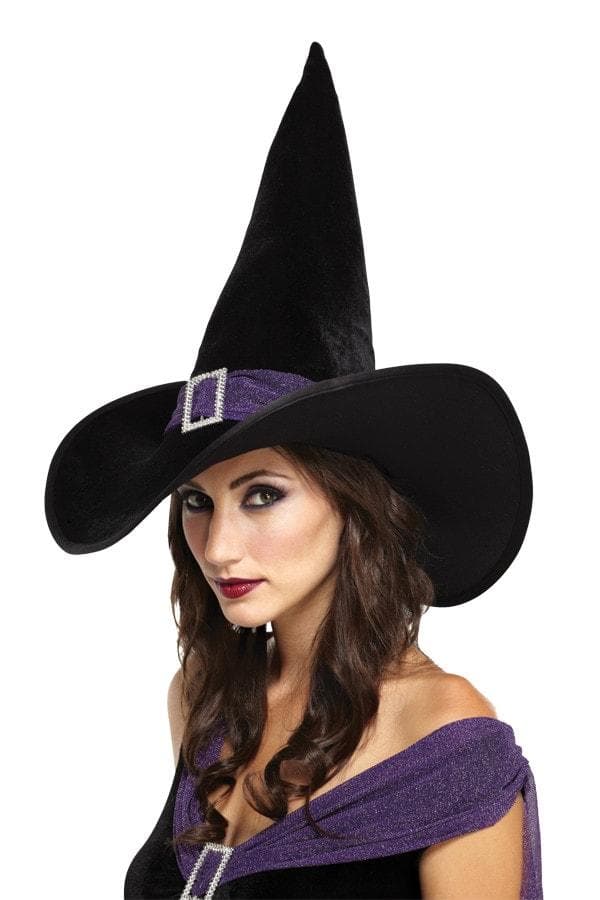 "Elegant Witch - Black/Purple" Halloween Costume Hat
