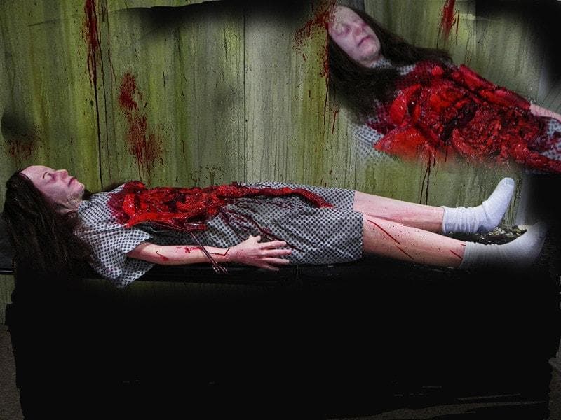 "Female Autopsy Body" Bloody Halloween Prop