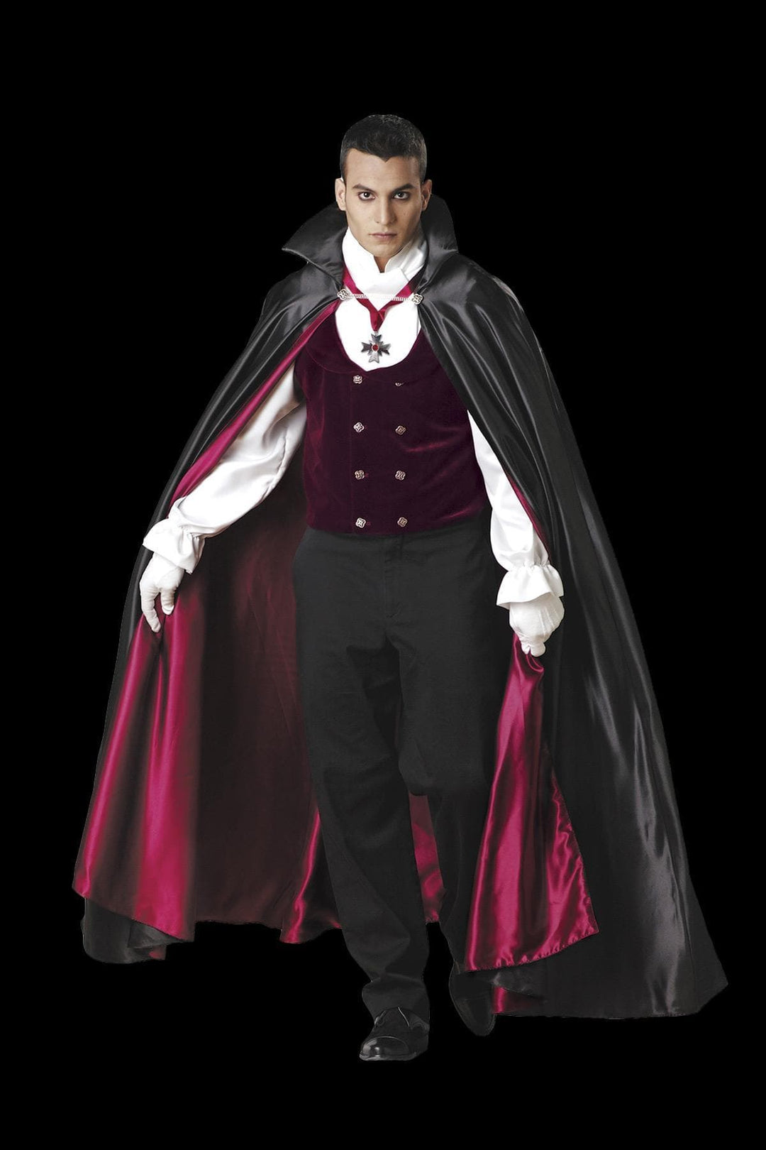 "Gothic Vampire with Teeth" Halloween Costume (Adult Size)