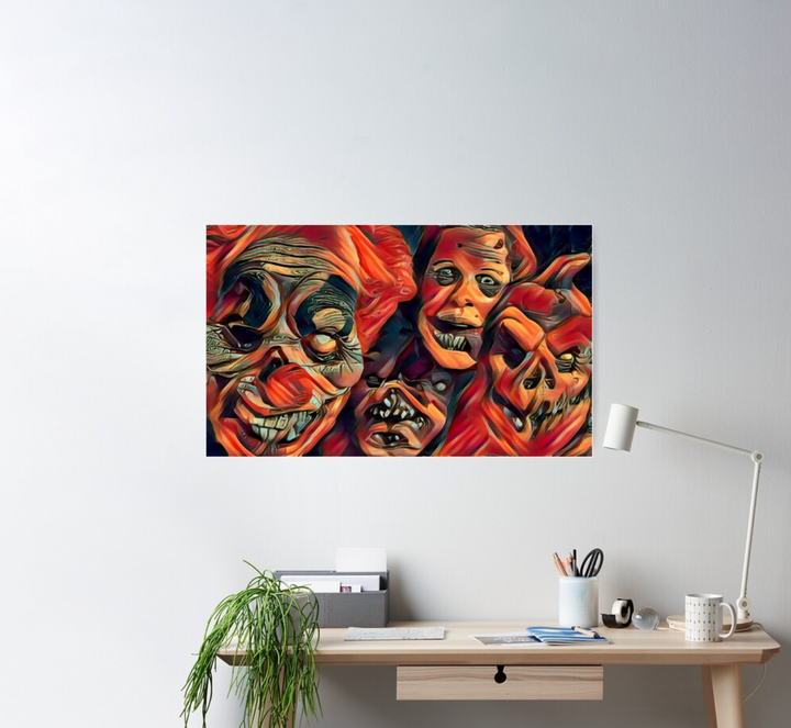 Horror Faces Poster