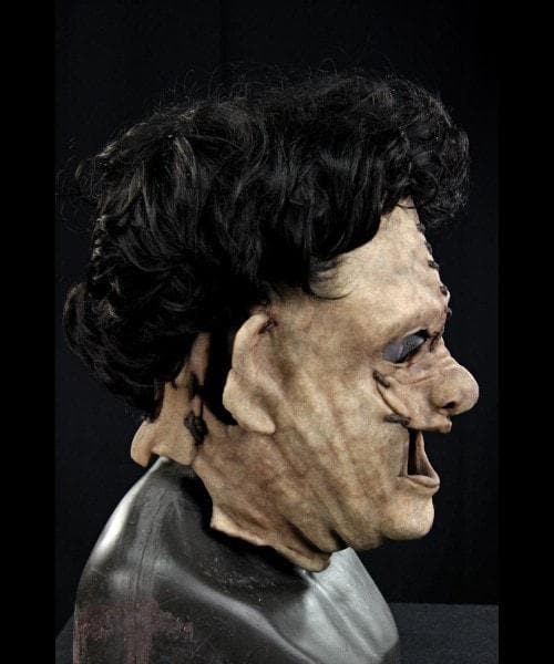 "Leather Hood" Silicone Halloween Mask with Hair