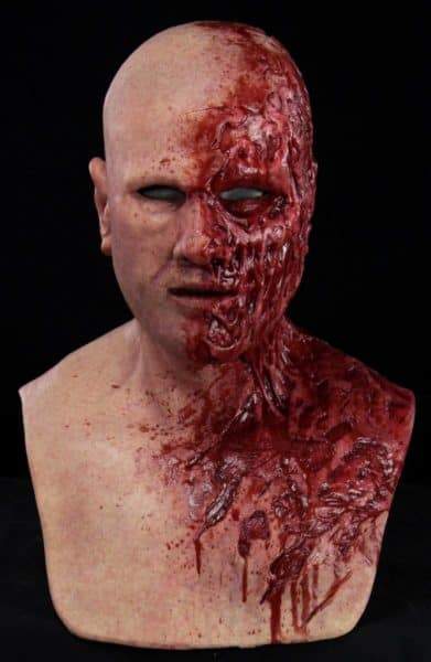 "Meatbag the Zombie" Bloody Silicone Halloween Mask