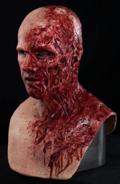 "Meatbag the Zombie" Bloody Silicone Halloween Mask