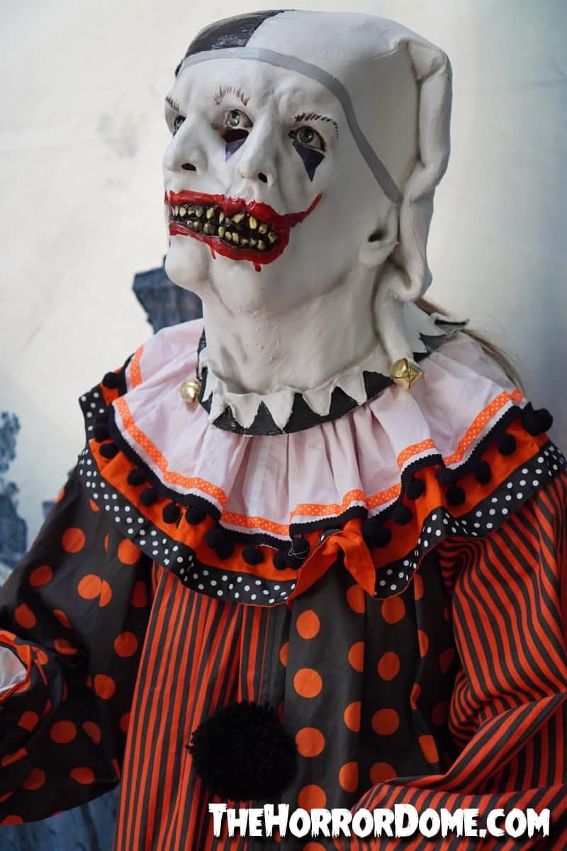 Professional Movie Clown Suit in Orange Costume