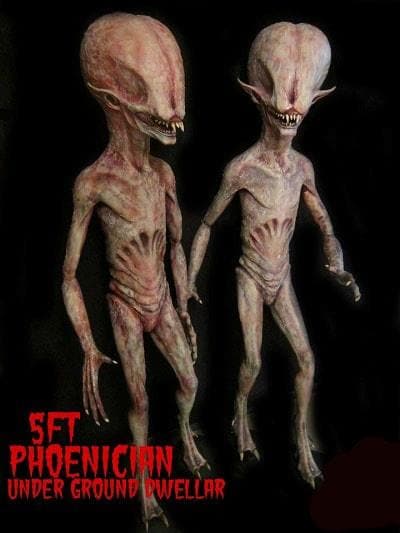 "Phoenician Alien" Professional Halloween Prop - 5 Feet Tall