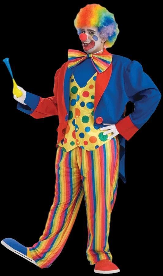 "Rainbow Clown Suit - Adult 3XL" Halloween Costume