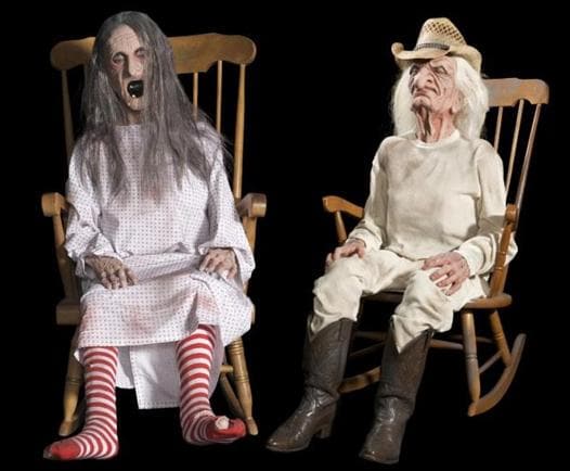 "Rocking Grandma and Grandpa" Electric Animated Halloween Props - Package Deal