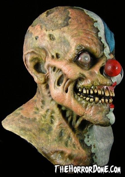 Collector's exclusive Rot the Clown mask showcasing dual-faced horror