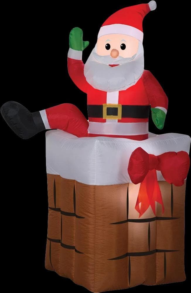"Santa Climbing" Animated Air-blown Inflatable Christmas Decoration
