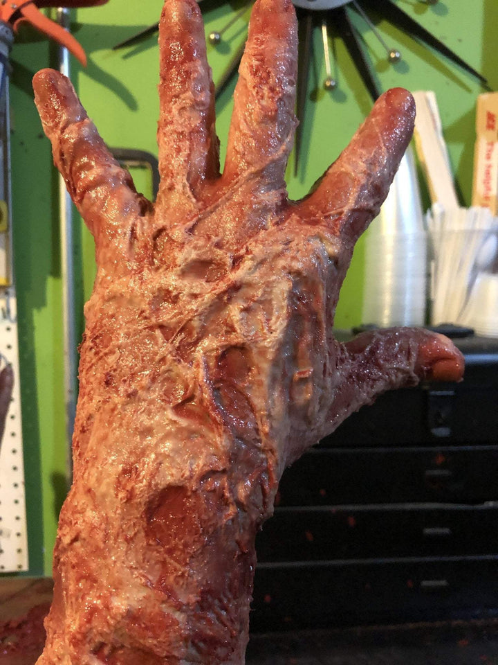 "Silicone Burned Male Arm" Body Part Halloween Prop