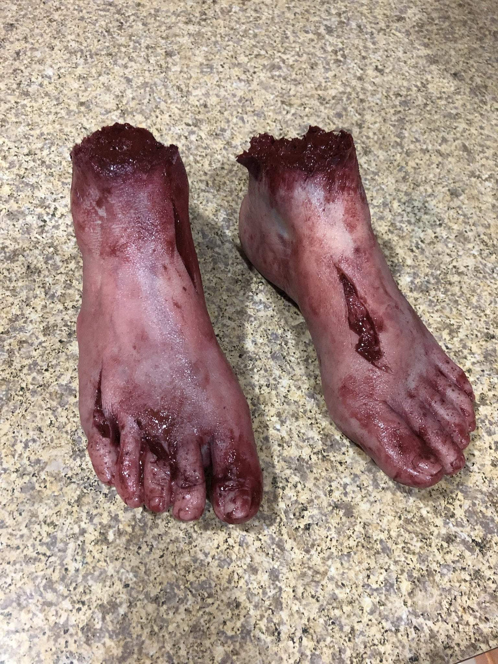 "Silicone Severed Feet" Body Parts Halloween Prop