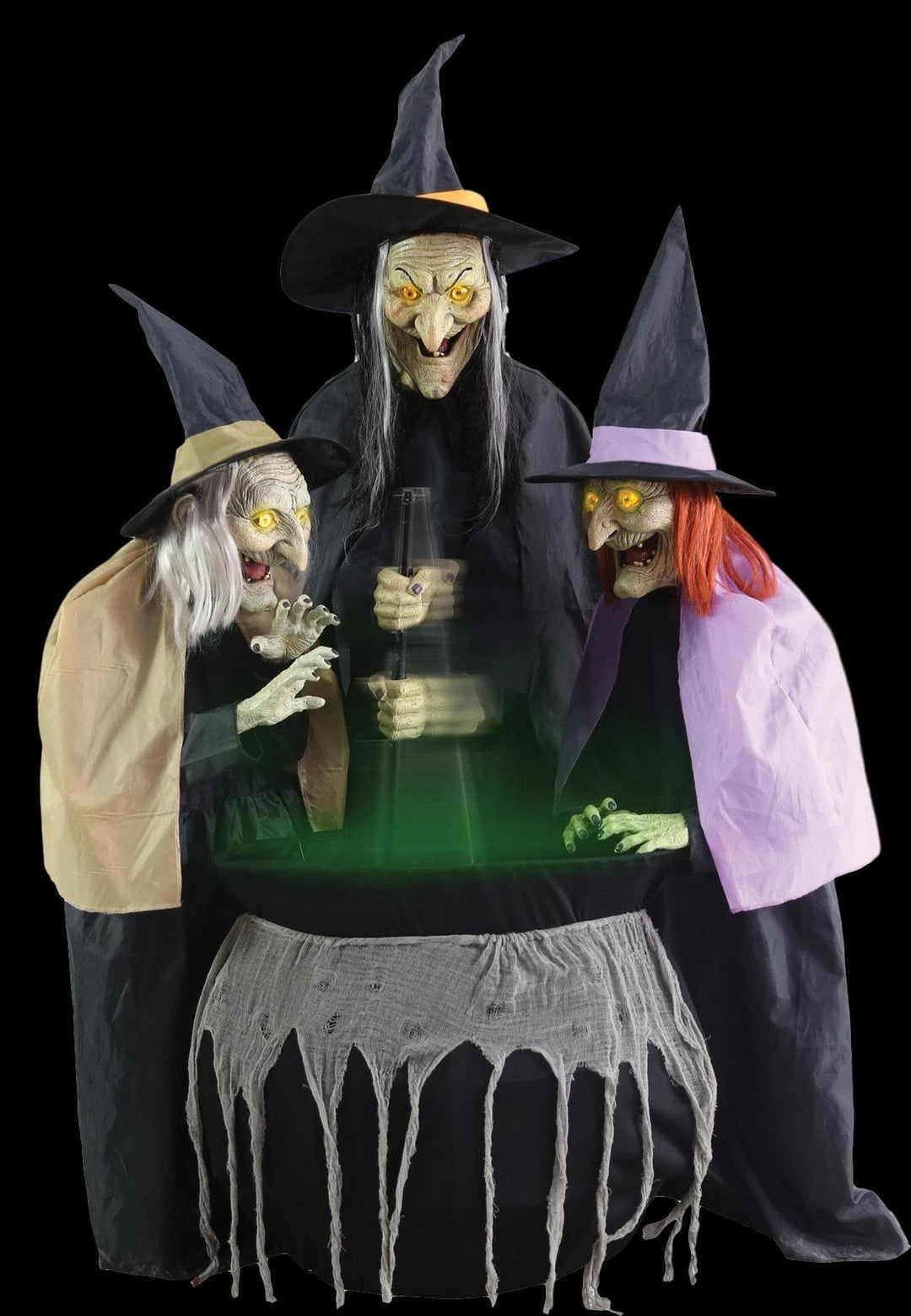 "Stitchwick Sisters" Electric Animated Halloween Witch Prop