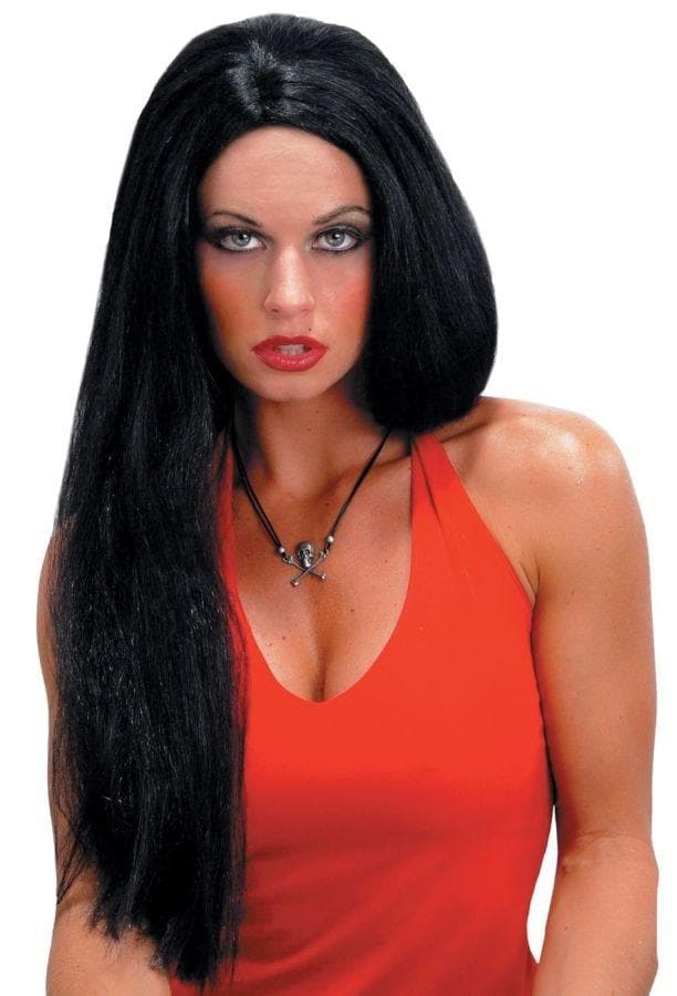 "Straight Black" Halloween Wig - 24'