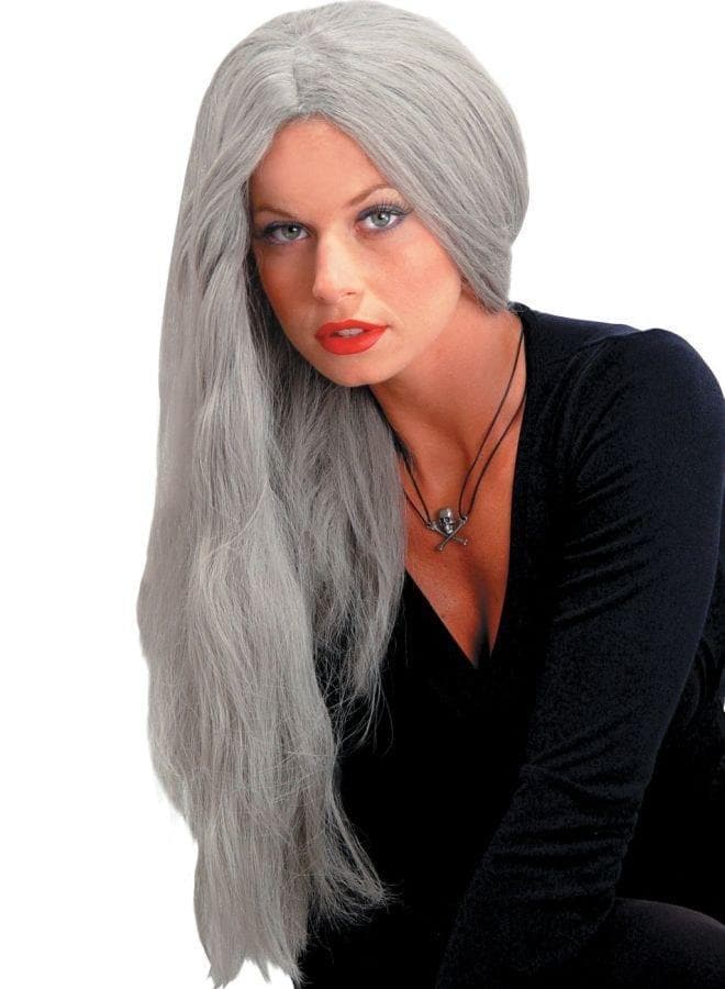 "Straight Grey Witch" Halloween Wig - 24"