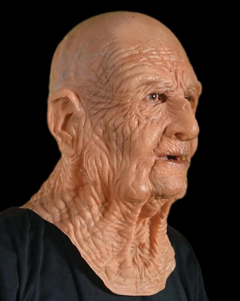 Grandpa Costume For Adults Creepyparty Novelty Halloween Old Man Mask - Realistic Latex Grandpa Face Covering For Cosplay & Party Realistic Mask Halloween Masks For Men