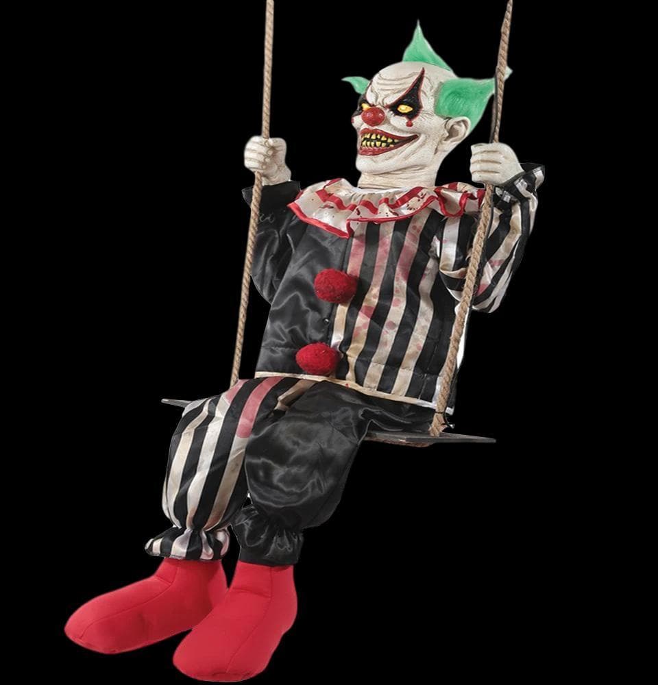 "Swinging Chuckles Clown" Electric Animated Halloween Prop