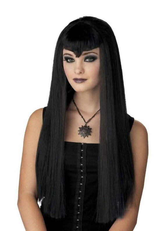 Boys Vampire Wig Black with White Streak main image 1