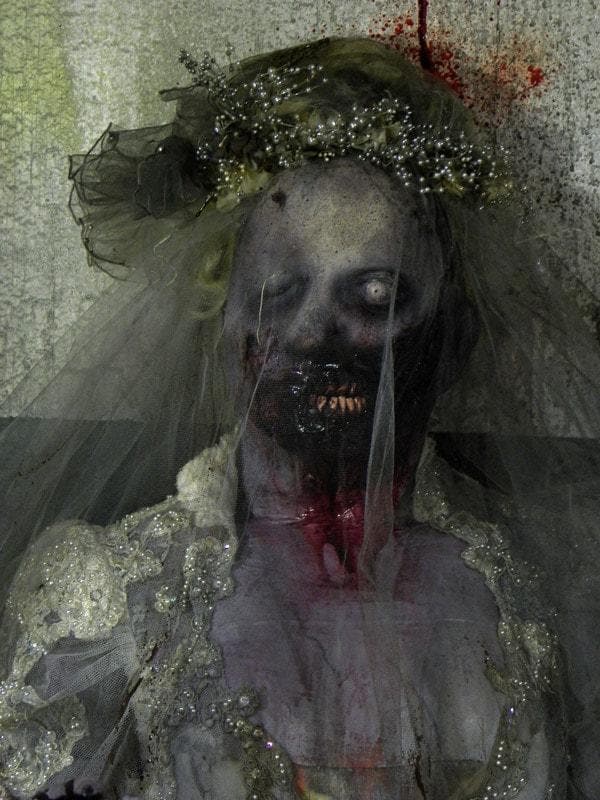 "Zombie Bride" Fully Flexible Halloween Prop - 5 Ft 7