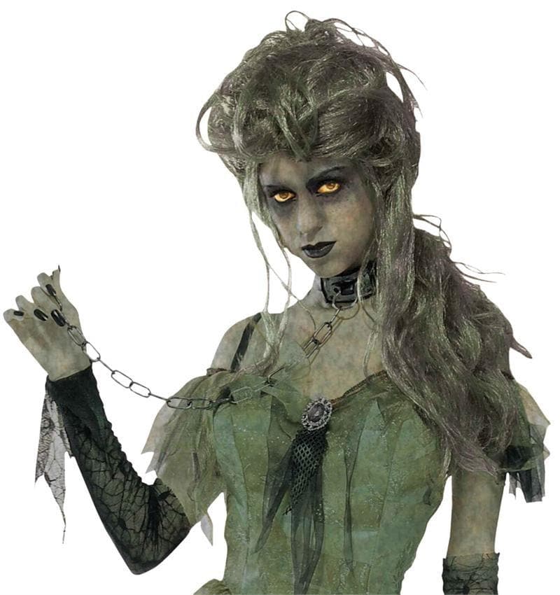 "Zombie Lady - Grey" Halloween Wig