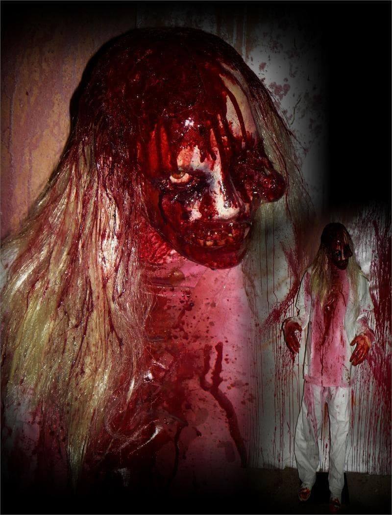 "Zombie Nurse" Bloody Halloween Prop