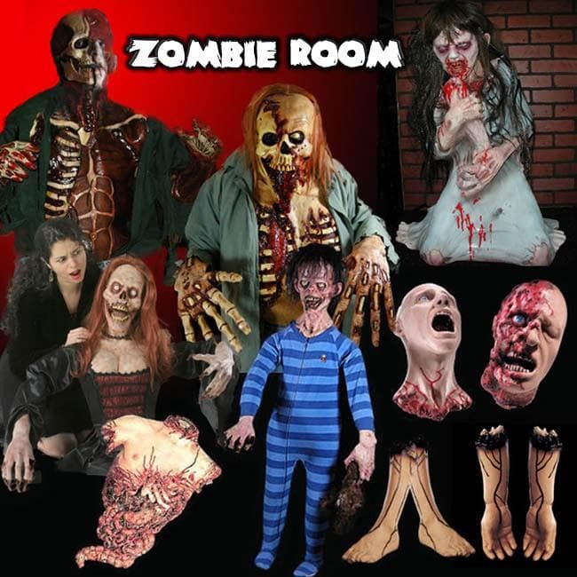 "Zombie Props Collection" Complete Haunted House Room